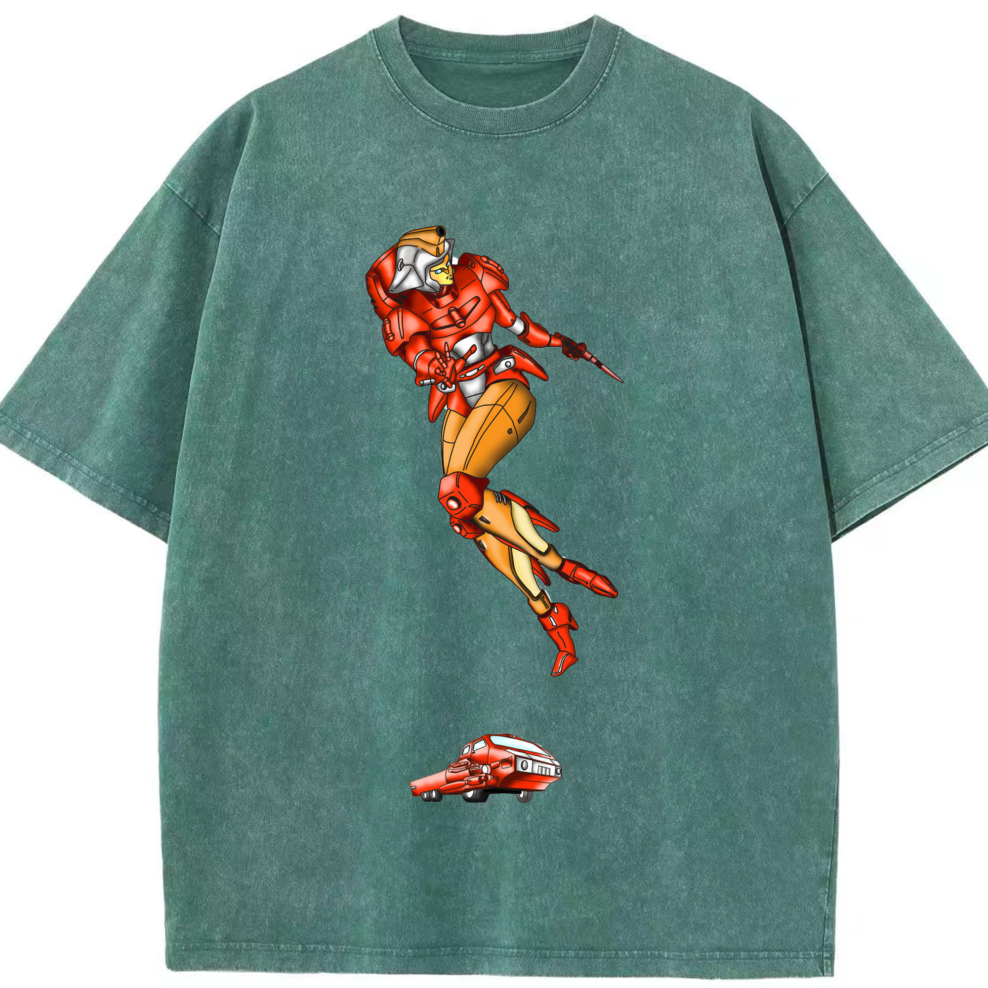 （画像用）  綿100% ヴィンテージ風 半袖Tシャツ（フロントプリント）